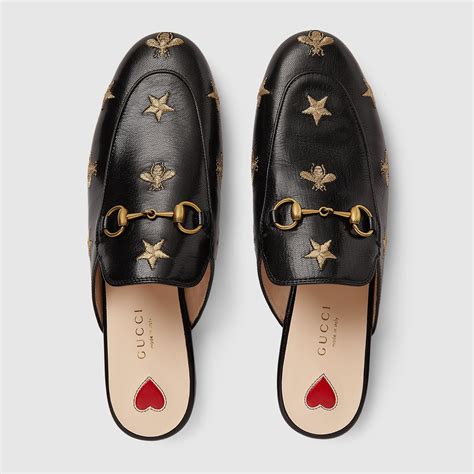 gucci embroidered slippers|original Gucci slippers.